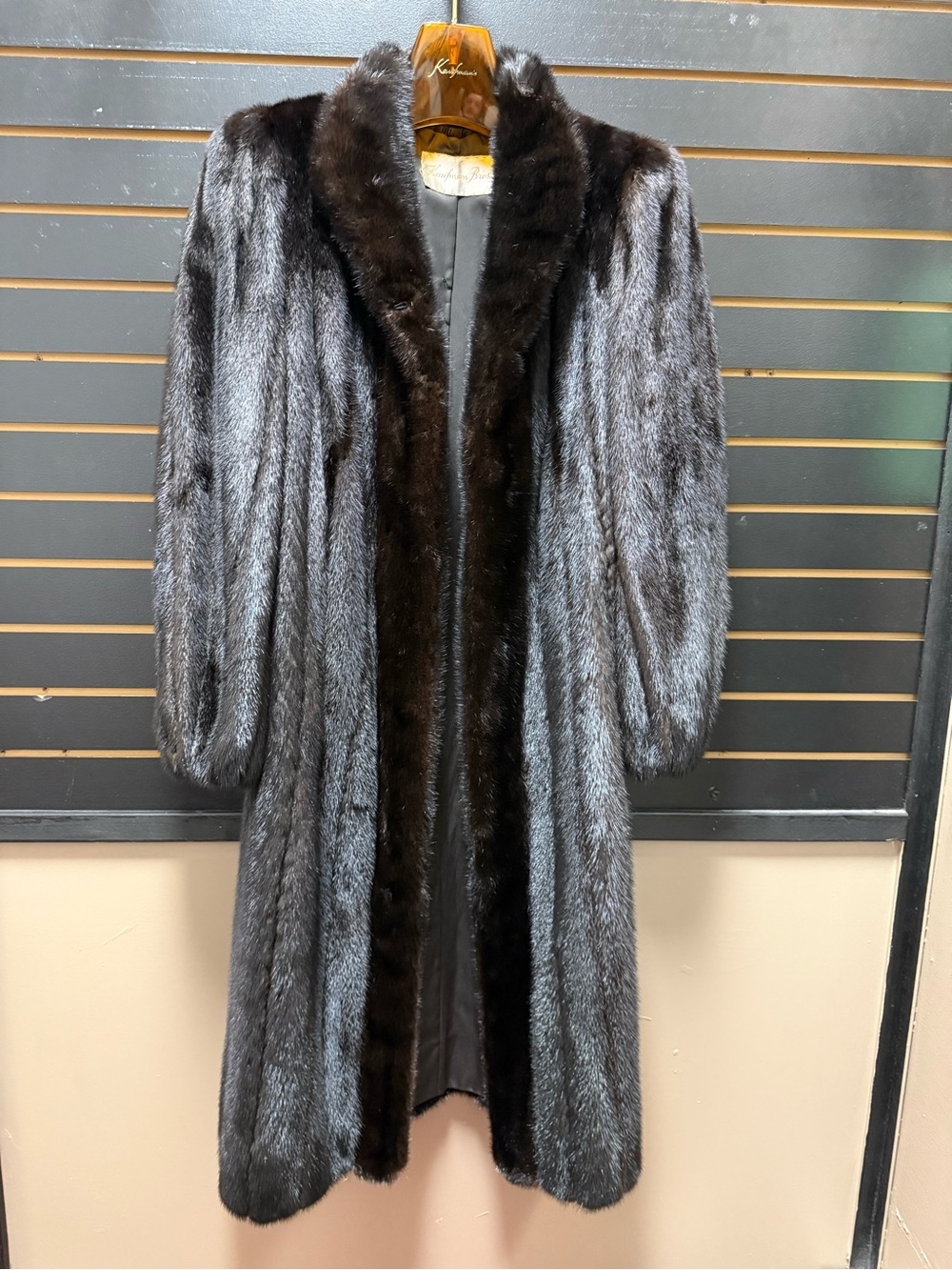 John Ross Originals Blackglama Dark Ranch Mink Full Length Fur Coat M